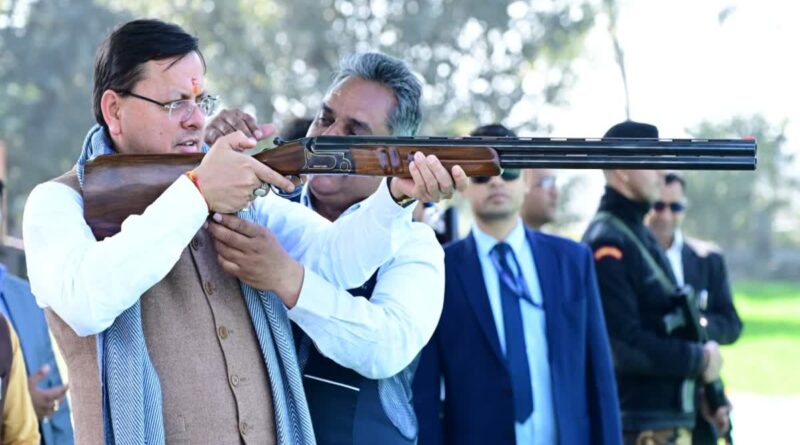 नेशनल गेम्स:  रुद्रपुर में दिखा सीएम पुष्कर धामी का अलग अंदाज, वेलोड्रोम में ट्रैक पर दौड़ाई साइकिल , शॉटगन से की टैप शूटिंग, विजेताओं को बांटे मेडल, बच्चों और स्टूडेंट्स से मिले,  फोटो भी खिंचवाई 