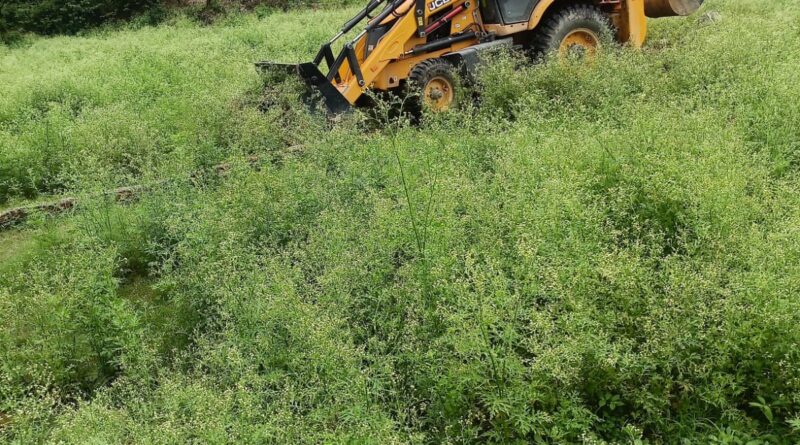 मसूरी देहरादून विकास प्राधिकरण ने 28 बीघा अवैध प्लाॅटिंग पर की ध्वस्तीकरण की कार्यवाही