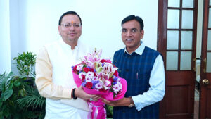 दिल्ली पहुंचे सीएम पुष्कर धामी, खेलों के लिए मांगा केंद्र से सहयोग, केंद्रीय युवा एवं खेल मंत्री डॉ. मनसुख मांडविया से की मुलाकात