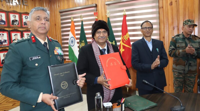 बड़ा कदम: उत्तराखंड मुक्त विश्वविद्यालय से उच्च शिक्षा ग्रहण कर सकेंगे सैन्य अधिकारी-जवान- यूओयू व कुमाऊं रेजीमेंट के बीच हुआ एमओयू साइन