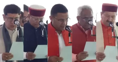उत्तराखंड में धामी मंत्रिमंडल का विस्तार, पांच विधायक बने मत्री,लोक भवन में आयोजित  समारोह में राज्यपाल ने दिलाई शपथ