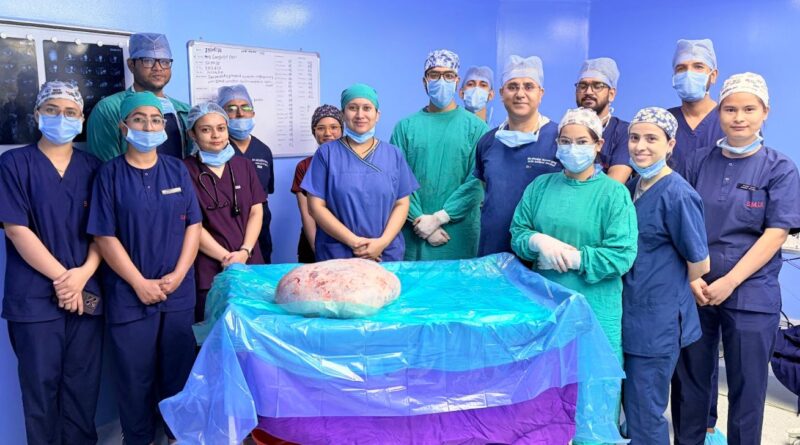 बड़ी उपलब्धि – पेट में 15 किलो की गाँठ लेकर एसएमआई अस्पताल पहुँची महिला को सफल कैंसर सर्जरी से मिली नई ज़िंदगी